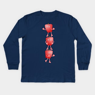 Vertical Apples Kids Long Sleeve T-Shirt